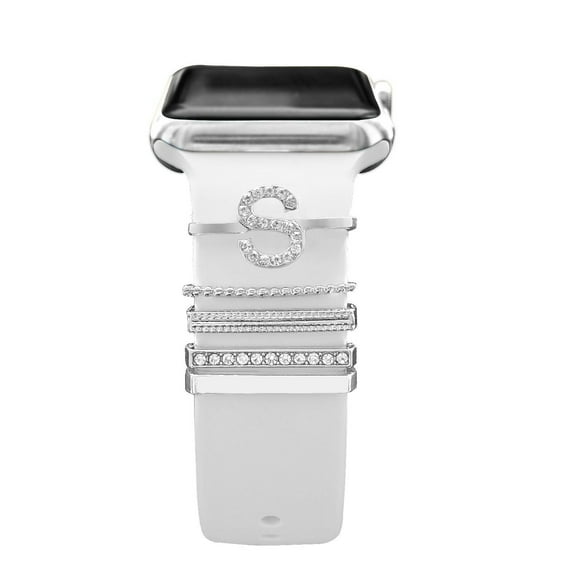 LEIXIUER Decoration Trinkets Compatible with Apple Watch Bands 9 8 7 6 5 4 3 2 1 SE Ultra Charms Bands Loops Decorations Diamond Metal Decorative for 20mm 22mm Samsung Galaxy 6 5 4 43mm 47mm 40mm 44mm