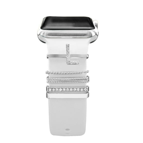 LEIXIUER Decoration Trinkets Compatible with Apple Watch Bands 9 8 7 6 5 4 3 2 1 SE Ultra Charms Bands Loops Decorations Diamond Metal Decorative for 20mm 22mm Samsung Galaxy 6 5 4 43mm 47mm 40mm 44mm