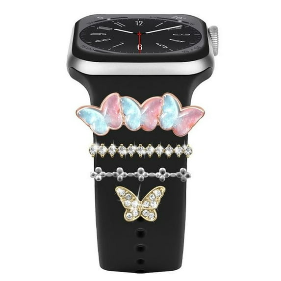LEIXIUER Decoration Trinkets Compatible with Apple Watch Bands 9 8 7 6 5 4 3 2 1 SE Ultra Charms Bands Loops Decorations Diamond Metal Decorative for 20mm 22mm Samsung Galaxy 6 5 4 43mm 47mm 40mm 44mm
