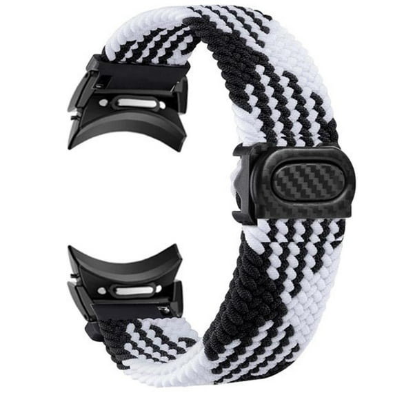 LEIXIUER No Gap 20mm Band for Samsung Galaxy Watch 6 5 4 Band 40mm 44mm Watch 5 Pro 45mm/Galaxy Watch 6 classic bands 43mm 47mm /4 classic 42mm 46mm Magnetic Fabric Woven Braided strap for women men