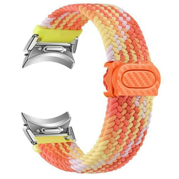 LEIXIUER No Gap 20mm Band for Samsung Galaxy Watch 6 5 4 Band 40mm 44mm Watch 5 Pro 45mm/Galaxy Watch 6 classic bands 43mm 47mm /4 classic 42mm 46mm Magnetic Fabric Woven Braided strap for women men