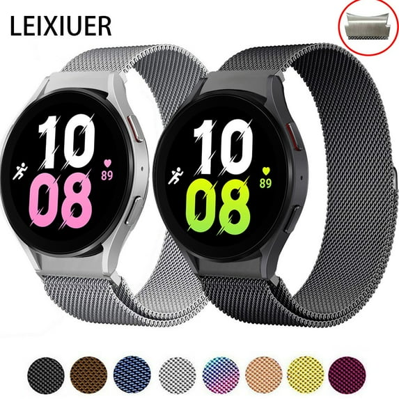LEIXIUER No Gaps Magnetic Band for Samsung Galaxy Watch 5 Bands Pro 45mm /Galaxy Watch 4 /5 44mm 40mm End Metal Belt Bracelet Watch 4 Classic 46mm 42mm Band for Men Women