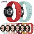 thumbnail image 1 of LEIXIUER No Gaps Silicone Strap for Samsung Galaxy Watch 5 4 40mm 44mm /Watch 4 Classic 42mm 46mm, 20mm Sport Silicone replacement Wristband Bracelet for Galaxy Watch 4 Band, 1 of 8