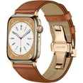 thumbnail image 1 of LEIXIUER Genuine Leather Compatible with Apple Watch Band 40mm 41mm 44mm 38mm 45mm 49mm 42mm Women Men, Genuine Quality Leather Wristbands Replacement for iWatch Series Ultra 9 8 7 SE 6 5 4 3 2 1, 1 of 6