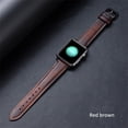 thumbnail image 1 of LEIXIUER Genuine Leather strap Compatible with Apple watch 6 SE band 44mm 40mm 42mm 38mm 45mm 41mm 49mm women men Retro Leather bracelet for iWatch series 9 8 7 se 6 5 4 3 2 1 Ultra, 1 of 2