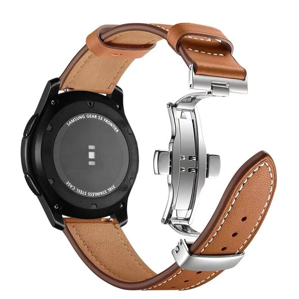 Bracelet en cuir 20mm 22mm pour Samsung Galaxy watch 5/5 pro