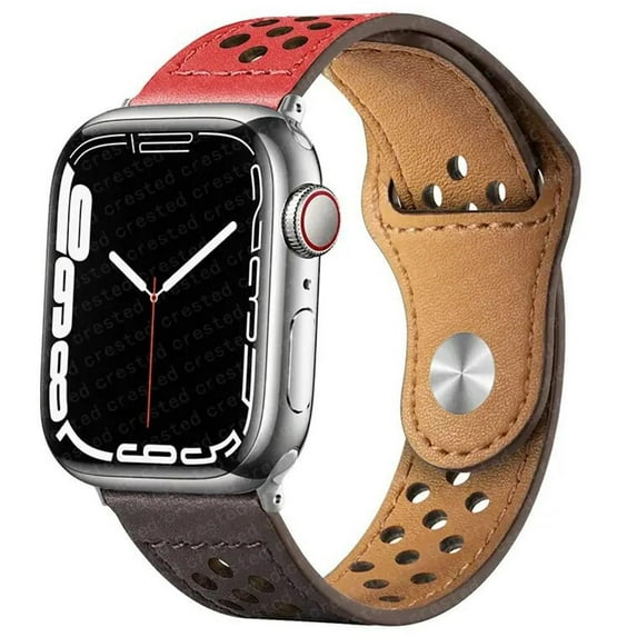 LEIXIUER UP Leather Compatible with Apple Watch Bands iWatch Band 41mm 40mm 38mm 45mm 44mm 42mm Ultra 49mm UP Soft Leather Wristbands Women Men for iWatch Series 9 8 7 SE 6 5 4 3 2 1