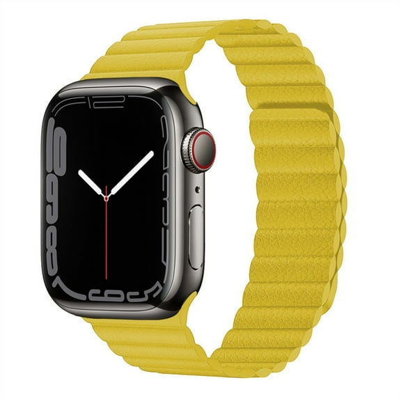 LEIXIUER Leather Link Magnetic Loop Compatible with Apple Watch Bands 44mm 40mm 45mm 41mm 38mm 42mm 49mm Replacement Accessories bracelet Compatible with iWatch Series 3 4 5 se 6 7 8 Ultra Women Men