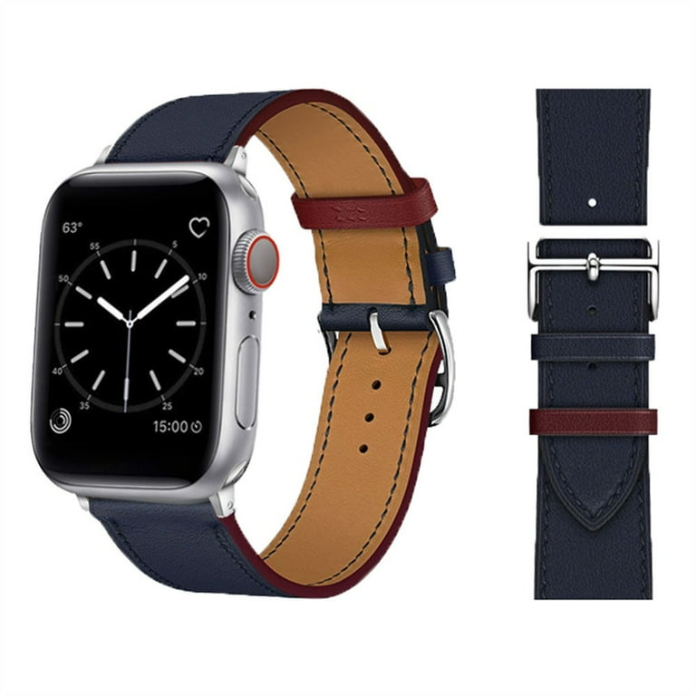 Genuin Luxury Leather Strap for Apple Watch Series 7 6 5 4 3 SE Watch Bands  for iWatch 38MM 40MM 42MM 44MM Bracelet Correa Wrist