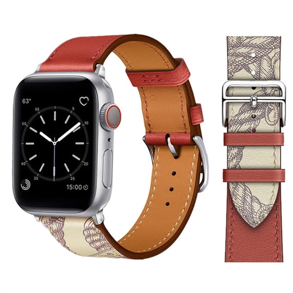 LEIXIUER UP Leather Strap Compatible with Apple Watch Bands 44mm 45mm 40mm 38mm 42mm 41mm Ultra 49mm iWatch Band Series 9 8 7 SE 6 5 4 3 2 1 Top ArtificialLeather Wristband Single Tour Bracelet