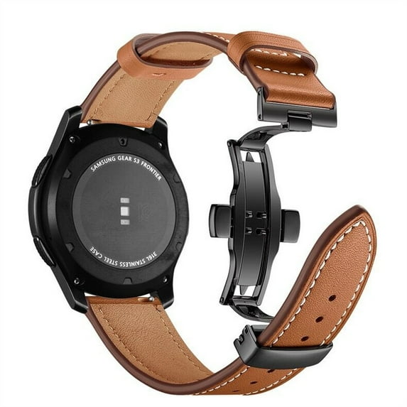 LEIXIUER Leather Watch Band,Compatible with Samsung Galaxy Watch 46mm /Galaxy Watch 3 45mm/Gear S3 Quick Release Leather Strap,other Standard 22mm Lug Width Watch
