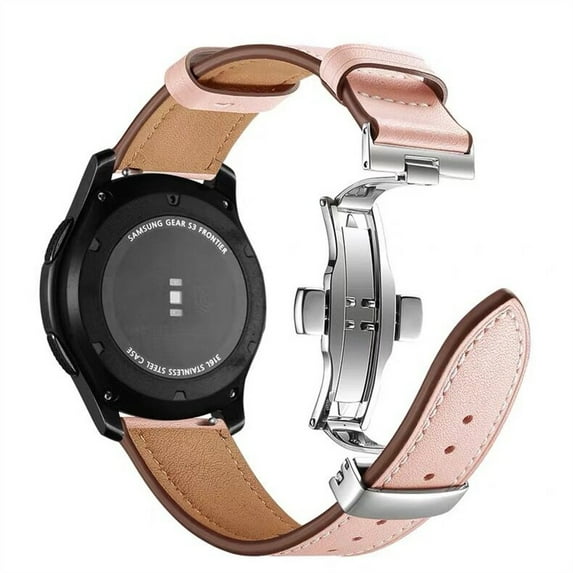 LEIXIUER Leather Watch Band,Compatible with Samsung Galaxy Watch 46mm /Galaxy Watch 3 45mm/Gear S3 Quick Release Leather Strap,other Standard 22mm Lug Width Watch