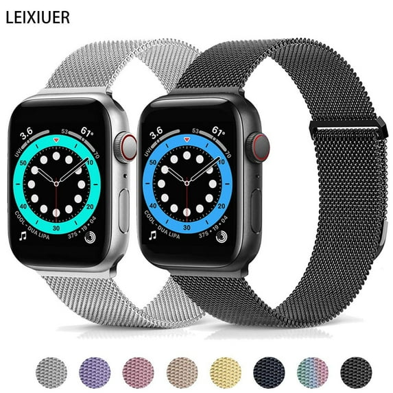 LEIXIUER Magnetic Loop Strap Compatible with Apple Watch Band iWatch Bands 41mm 40mm 38mm 45mm 44mm 42mm 49mm for Women Men, Stainless Steel Metal Magnetic Loop Band for iWarch Series 9 8 7 SE 6 5 4 3