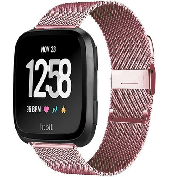 LEIXIUER Metal Bands Compatible with Fitbit Versa/Versa Lite SE/Versa 2 Band for Women Men, Adjustable Stainless Steel Replacement Wristbands for Fitbit Versa Smart Watch
