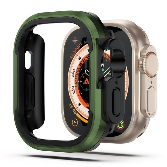 LEIXIUER Metal Case for Apple Watch Ultra 49mm 45mm 41mm 44mm 40mm for Women Men, Accessories Shockproof Protector TPU Bumper Tempered Cover for iwatch Series Ultra 8 7 SE 6 5 4