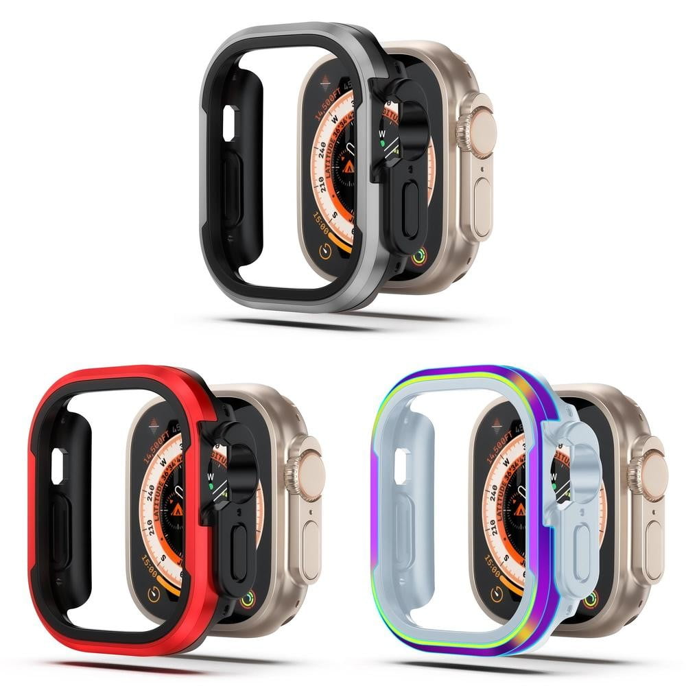 Titanium Metal Band Strap TPU Case For Apple Watch Ultra 49mm Series  9/8/7/6/SE