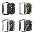 thumbnail image 1 of LEIXIUER Metal Cover Compatible with Apple Watch Ultra 49mm 45mm 44mm 40mm 41mm for iWatch Series Ultra 8 7 SE 6 5 4 Hard PC Tempered Glass Bumper Shell Protector Case, 1 of 8