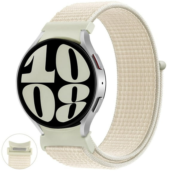LEIXIUER No Gap 20mm Bands Compatible with Samsung Galaxy Watch 6 5 4 40mm 44 mm/ 4 6 Classic 42mm 46mm 43mm 47mm, 20mm Quick Release Adjustable Braided Nylon Loop Strap for Galaxy Watch 5 Pro 45mm