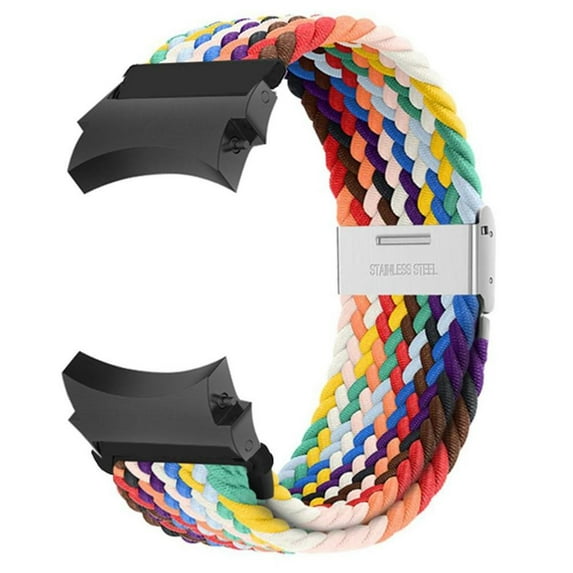 LEIXIUER No Gap 20mm Braided Bands for Samsung Galaxy Watch 6 4 5 Band 40mm 44mm/Galaxy Watch 4 6 Classic Band 42mm 46mm 43mm 47mm/Watch 5 Pro Band 45mm, Stretchy Nylon Sport Strap for Women Men