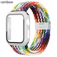 thumbnail image 1 of LEIXIUER Nylon Band for Apple Watch Bands with Case 45mm 41mm, Adjustable Braided Solo Loop with Glass Screen Protector Case ,Soft Wristband Stretch Nylon Elastic Strap for Apple Watch Series 7 45 mm, 1 of 8