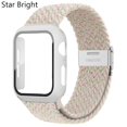 thumbnail image 1 of LEIXIUER Nylon Band for Apple Watch Bands with Case 45mm 41mm, Adjustable Braided Solo Loop with Glass Screen Protector Case ,Soft Wristband Stretch Nylon Elastic Strap for Apple Watch Series 7 45 mm, 1 of 8