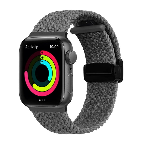 LEIXIUER Nylon Braided Solo Loop Strap for Apple Watch Bands Ultra 49mm 44mm 45mm 40mm 41mm 42mm Women Men, Adjustable Elastic Sport Loop Magnetic Bands Wristbands for iWatch Series 8 7 SE 6 5 4 3 2 1