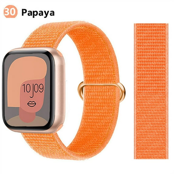 LEIXIUER Nylon Sport Loop Strap for Apple Watch Bands 44mm 40mm 45mm 41mm 38mm 42mm 44 mm Stretchy Elastic Braided Replacement Straps Bracelet Correa Watchband iWatch Series 3 5 6 SE 7 Band