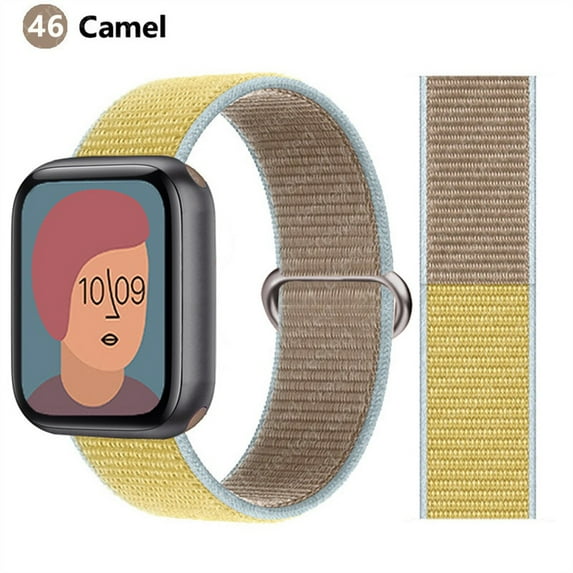 LEIXIUER Nylon Sport Loop Strap for Apple Watch Bands 44mm 40mm 45mm 41mm 38mm 42mm 44 mm Stretchy Elastic Braided Replacement Straps Bracelet Correa Watchband iWatch Series 3 5 6 SE 7 Band
