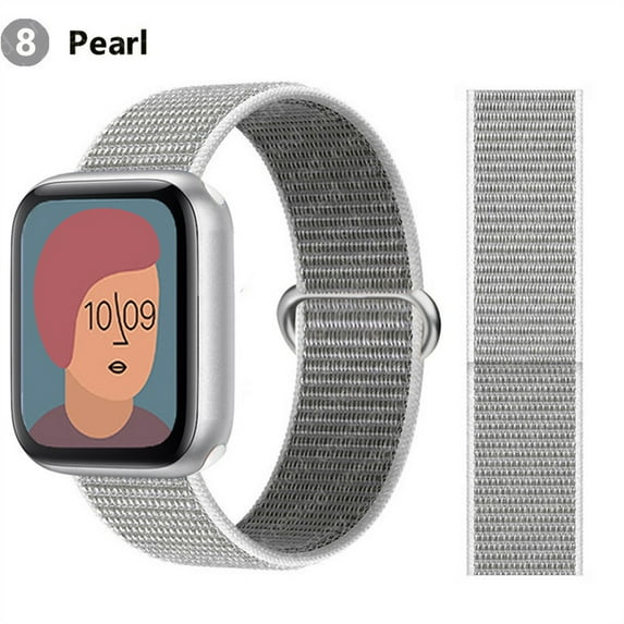 LEIXIUER Nylon Sport Loop Strap for Apple Watch Bands 44mm 40mm 45mm 41mm 38mm 42mm 44 mm Stretchy Elastic Braided Replacement Straps Bracelet Correa Watchband iWatch Series 3 5 6 SE 7 Band