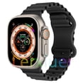 thumbnail image 1 of LEIXIUER Ocean Silicone Bands Compatible with Apple Watch Band 49mm 45mm 44mm 42mm 41mm 40mm 38mm, Breathable Sport Strap Adjustable Wristband for iWatch Ultra Series 9/8/7/SE/6/5/4/3/2/1 Women Men, 1 of 12