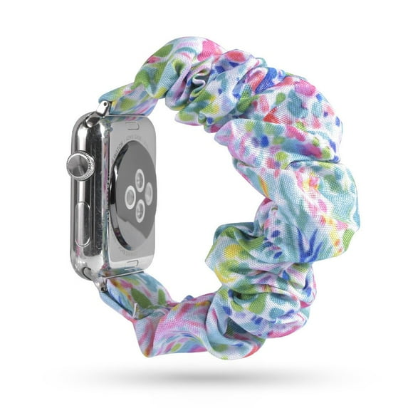 LEIXIUER Polyester Scrunchie, Apple Watch Loop Band, (38mm/40mm/41mm/42mm/44mm/45mm)