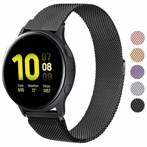 LEIXIUER for Samsung Galaxy Watch 4 40 44 mm / Watch 4 Classic 42 46 mm / Galaxy Watch 3 41mm / Galaxy 42mm / Gear S2 Classic 20MM Band Milanese Magnetic Loop Replacement Strap