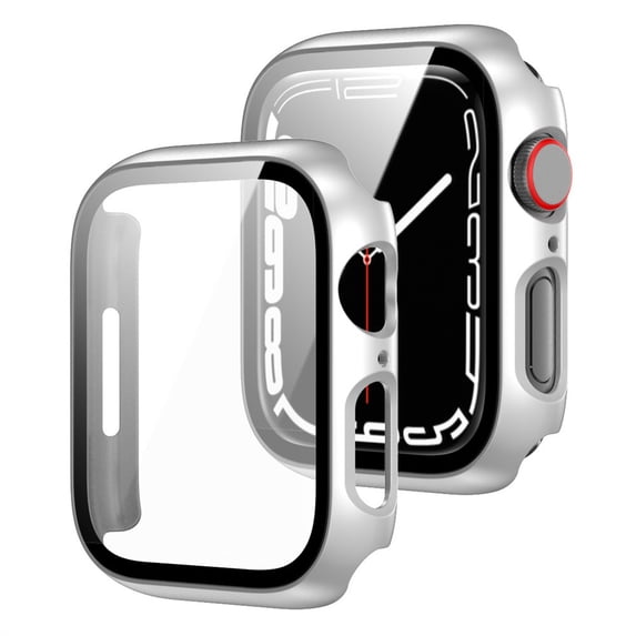 LEIXIUER Screen Protector Case Compatible with Apple Watch Case 44mm 40mm 45mm 41mm 42mm 38mm Glass+Cover Compatible with Apple Watch Accessories iWatch Series 8 7 6 SE 5 4 3 2 1