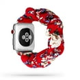 thumbnail image 1 of LEIXIUER Scrunchie Band Compatible for Apple Watch Bands 38mm 40mm 41mm 42 mm 44mm 45mm Cute Printed Elastic Solo Loop Bands Women//Girls Bracelet Strap for iWatch Series 7 6 5 4 3 2 1 SE, 1 of 7