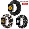 thumbnail image 1 of LEIXIUER Scrunchie Strap for Apple Watch Bands 40mm 38mm 44mm 41mm 42mm 45mm iWatch Bands for Women,Cute Printed Elastic Solo Loop Bands Bracelet for iWatch Series 7 6 5 4 3 2 1 SE, 3 Packs, 1 of 9