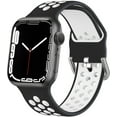 thumbnail image 1 of LEIXIUER Silicone Compatible for Apple Watch Bands 38mm 40mm 42mm 44mm 41mm 45mm, Breathable Soft Silicone Wristbands Adjustable Bands for Apple Watch Series 7, 6, 5, 4, 3, 2, 1, SE, Nike+, Edition, 1 of 10