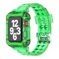 thumbnail image 1 of LEIXIUER Silicone Sport Bnad Compatible with Apple Watch Bands and Soft Case 41mm 40mm 38mm 45mm 44mm 42mm Women Men, Transparent Sport Wristbands and Bumper Cover for iWatch Series 9 8 7 SE 6 5 4 3 2, 1 of 9