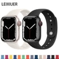thumbnail image 1 of LEIXIUER Silicone Sport Strap Compatible with Apple Watch Bands 40mm 38mm 41mm 45mm 44mm 42mm 49mm, Breathable Silicone Bracelet for iWatch Bands Accessories Series 9 8 7 SE 6 5 4 3 2 1 Ultra, 1 of 8