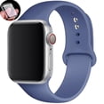 thumbnail image 1 of LEIXIUER Silicone Sport Strap Compatible with Apple Watch Bands with Case 42mm,Clear Silicone Screen Protector Cover and Band Compatible with Apple Watch Series 3 2 1 -Linen Blue, 1 of 9