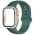 thumbnail image 1 of LEIXIUER Silicone Sport band + Glass Hard Case Compatible with Apple Watch Bands and Case 45mm 44mm 41mm 40mm Women Men, Sport Strap and Tempered Glass Bumper Cover for iWatch Series 9 8 7 SE 6 5 4, 1 of 11