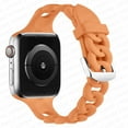 thumbnail image 1 of LEIXIUER Silicone Strap for Apple Watch Band 44mm 40mm 45mm 41mm 42mm 38mm 44 mm Accessories Gourmette Bracelet iWatch Series 5 4 3 6 SE 7, 1 of 8