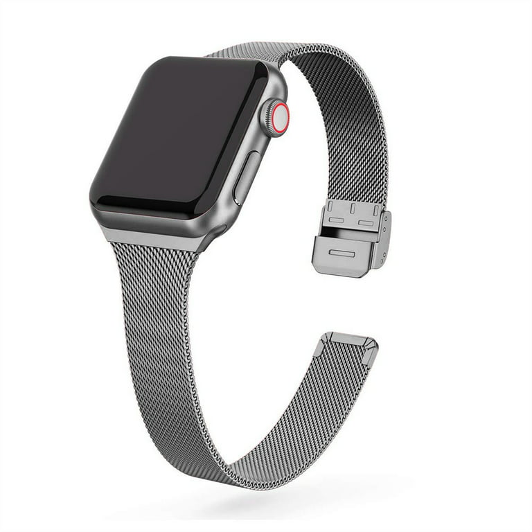 LEIXIUER Silm Milanese Loop Strap Compatible with Apple Watch Bands 45mm  41mm 44mm 40mm 38mm 42mm Ultra 49mm Thin Stainless Steel Band Magnetic Mesh  Metal Strap for iWatch Series 9 8 7