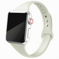 thumbnail image 1 of LEIXIUER Slim strap Compatible with Apple watch band 40mm 44mm 45mm 41mm 38mm 42mm 45 mm Silicone bracelet watchband iWatch serie 6 5 4 3 se 7 8 2 1 Ultra band -Retro white, 1 of 9