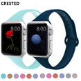 thumbnail image 1 of LEIXIUER Slim strap Compatible with Apple watch band 40mm 44mm 45mm 41mm 38mm 42mm 45 mm Silicone bracelet watchband iWatch serie 6 5 4 3 se 7 8 2 1 Ultra band -midnight blue, 1 of 9