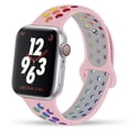 thumbnail image 1 of LEIXIUER Sport Band Compatible with Apple Watch Bands 40mm 44mm 42mm 38mm 41mm 45mm Ultra 49mm, Silicone Strap Smartwatch Wristbands Adjustable Breathable for iWatch Series 9 8 7 SE 6 5 4 3 2 1, 1 of 12