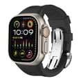 thumbnail image 1 of LEIXIUER Sports Liquid Silicone Strap with Butterfly Buckle for iwatch Series 9/8/7/6/5/4/3/2/1/SE,Ultra 2/Ultra 49mm 45mm 44mm 42mm,Luxury Mens Watch Band Compatible for Apple Watch Band, 1 of 13