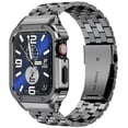 thumbnail image 1 of LEIXIUER Stainless Steel Metal Band and Case Compatible with Apple Watch Band and Covre 41mm 40mm Ultra 49mm 45mm 44mm, Men Metal Protective Bumper Cover for iWatch Series 9 8 7 SE 6 5 4 3 2 1, 1 of 7