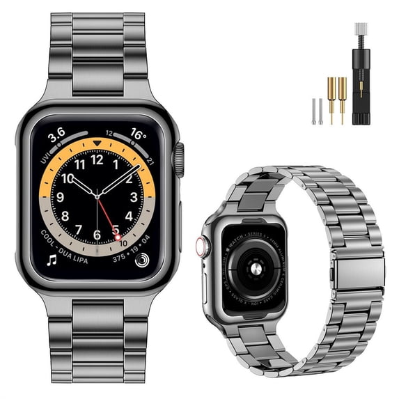 LEIXIUER Stainless Steel Metal band Compatible with Apple Watch Bands 45mm 41mm 44mm 40mm 42mm 38mm 49mm Adjustable Wristbands Replacement iwatch Series 9 8 7 se 6 5 4 3 2 1 ultra Strap