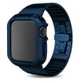 thumbnail image 1 of LEIXIUER Strap+ Case Compatible with Apple Watch Bands 45mm 41mm 44mm 40mm 38mm 42mm Stainless Steel band Metal Wristbands and Bumper frame Cover for iwatch Bands Series 9 8 7 6 SE 5 4 3 2 1 Women Men, 1 of 12