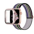 thumbnail image 1 of LEIXIUER Stretchy Bands + Case Compatible with Apple Watch Bands iWatch Band 38mm 40mm 41mm 42mm 44mm 45mm, Adjustable Weave Nylon Braided Solo Loop Band Women Men for iWatch Series 9 8 7 SE 6 5 4 3 2, 1 of 16